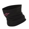 Neck Warmer negro con logo rosa