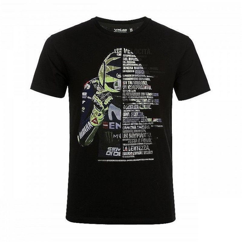 VR46 lifestyle hombre camiseta negro