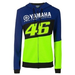 VR46 yamaha sudadera con capucha para mujer en color azul