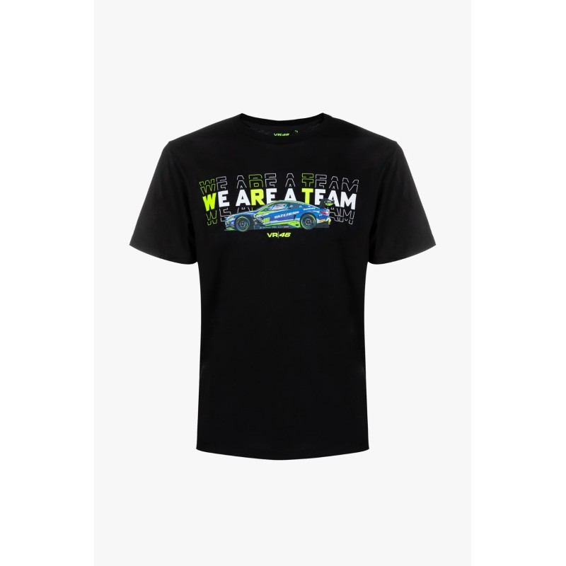 Camiseta preta da equipe VR46 WRT