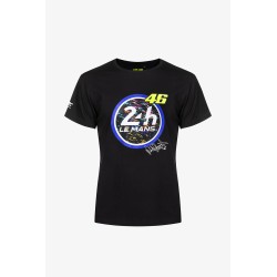 Schwarzes T-Shirt „24 Stunden von Le Mans“.