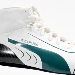 Botas Puma Speedcat Pro FIA White/Green - Homologadas FIA 8856-2018