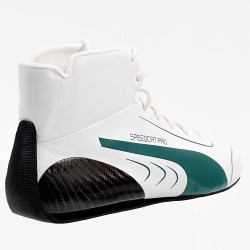 Botas Puma Speedcat Pro FIA White/Green - Homologadas FIA 8856-2018