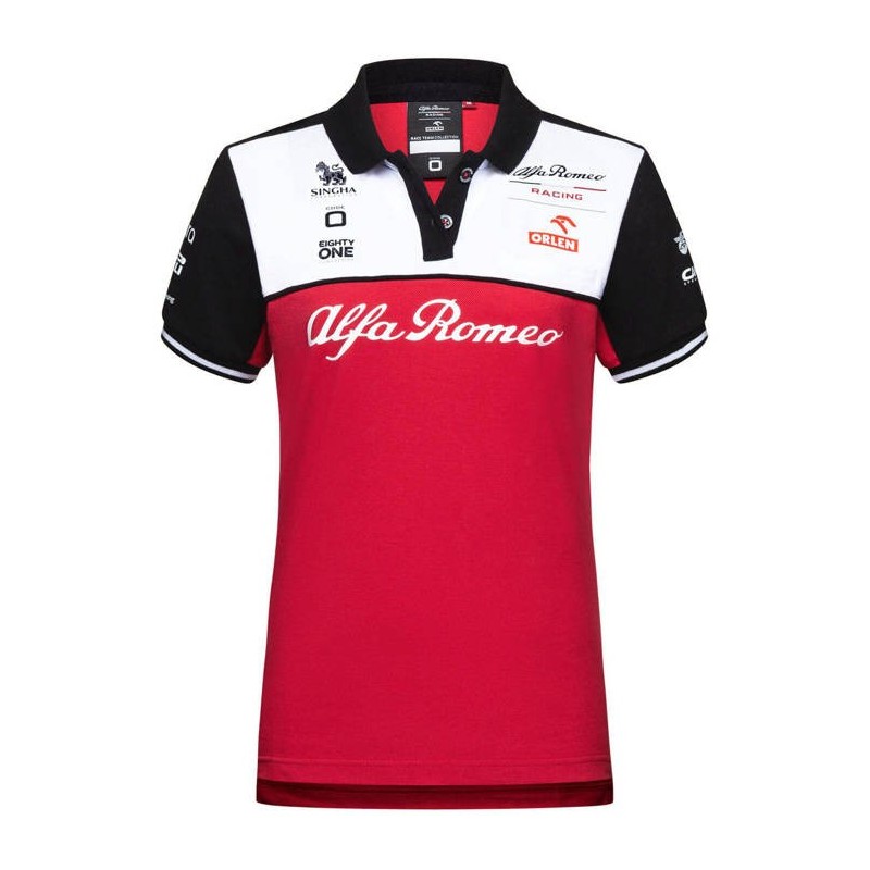 Polo de Alfa Romeo Orlen de Fórmula 1 en corte femenino