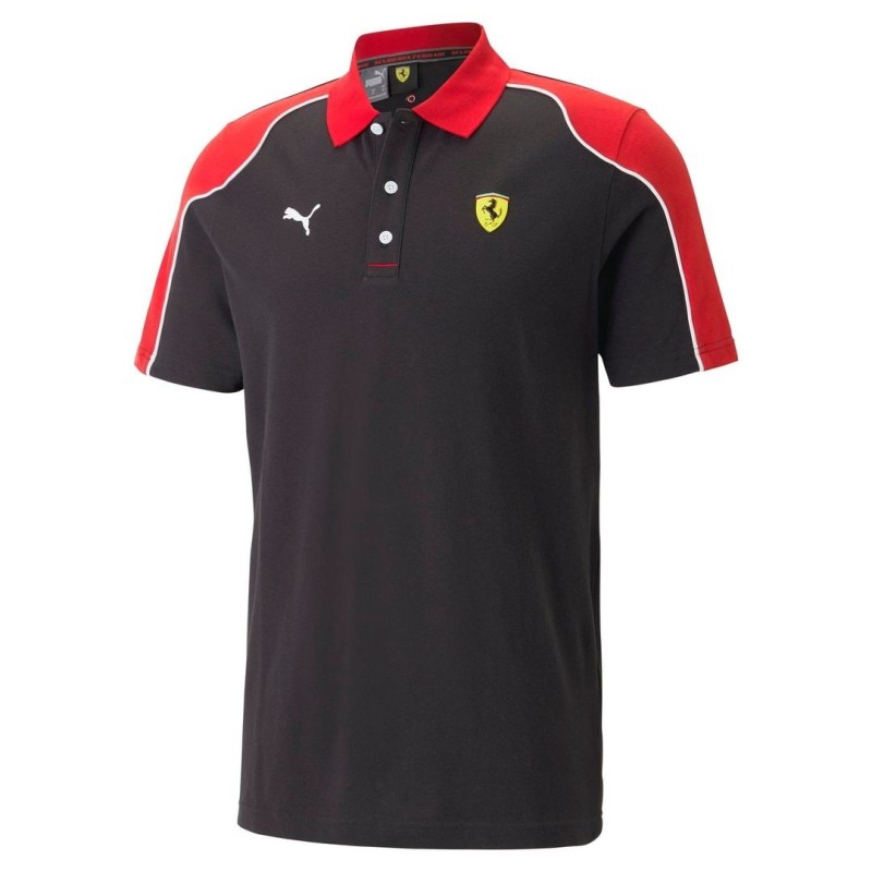 Polo Ferrari Race para hombre negro