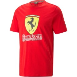 Camiseta Ferrari Race Big Shield para hombre Heritage roja