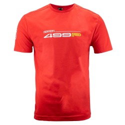 Camiseta Ferrari Hypercar impresa 2 orgánica para hombre roja