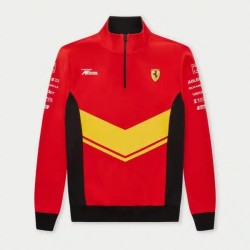 Sudadera con capucha 1/4 Zip Ferrari Hypercar Track roja