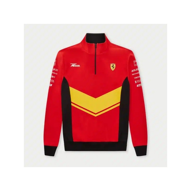 Sudadera con capucha 1/4 Zip Ferrari Hypercar Track roja