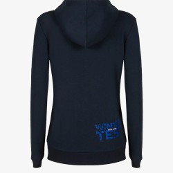 VR46 mujer winter test con cremallera completa sudadera con capucha azul