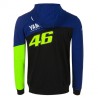 VR46 sudadera de carreras con cremallera y capucha para hombre en color azul