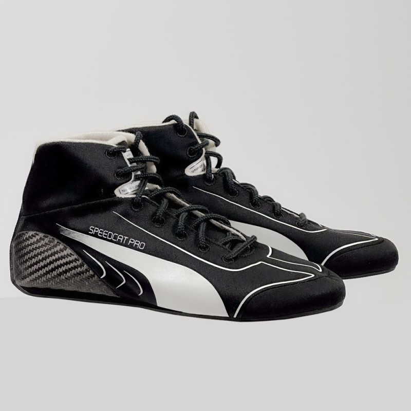 Botas Puma Speedcat Pro FIA Black/White - Homologadas FIA 8856-2018 (Fabric)