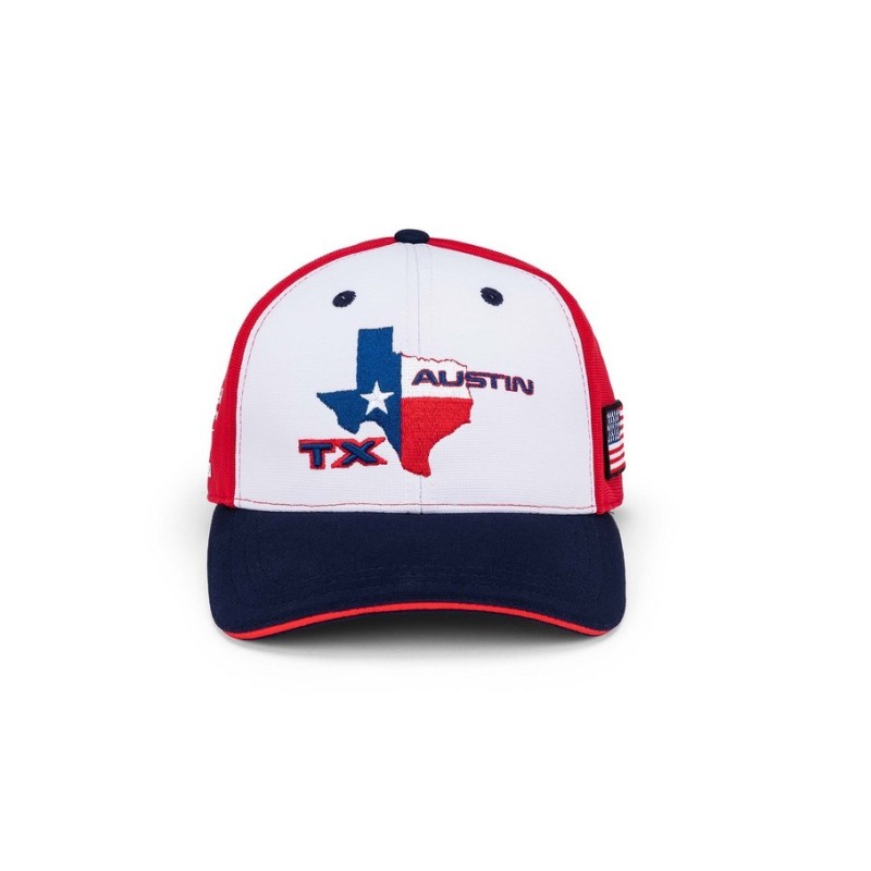 Gorra Alfa Romeo Racing edición Gran Premio de Estados Unidos. Color Rojo. Gorra Alfa Romeo Racing edición Gran Premio de Estados Unidos. Color Rojo.