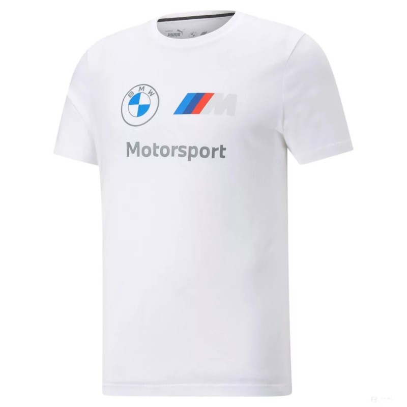 Camiseta con logo BMW PUMA MMS ESS blanca Camiseta con logo BMW PUMA MMS ESS blanca