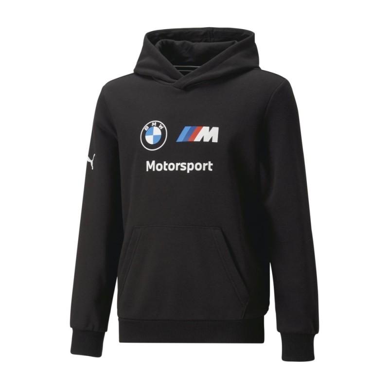 Sudadera con capucha BMW ESS para niños negra Sudadera con capucha BMW ESS para niños negra