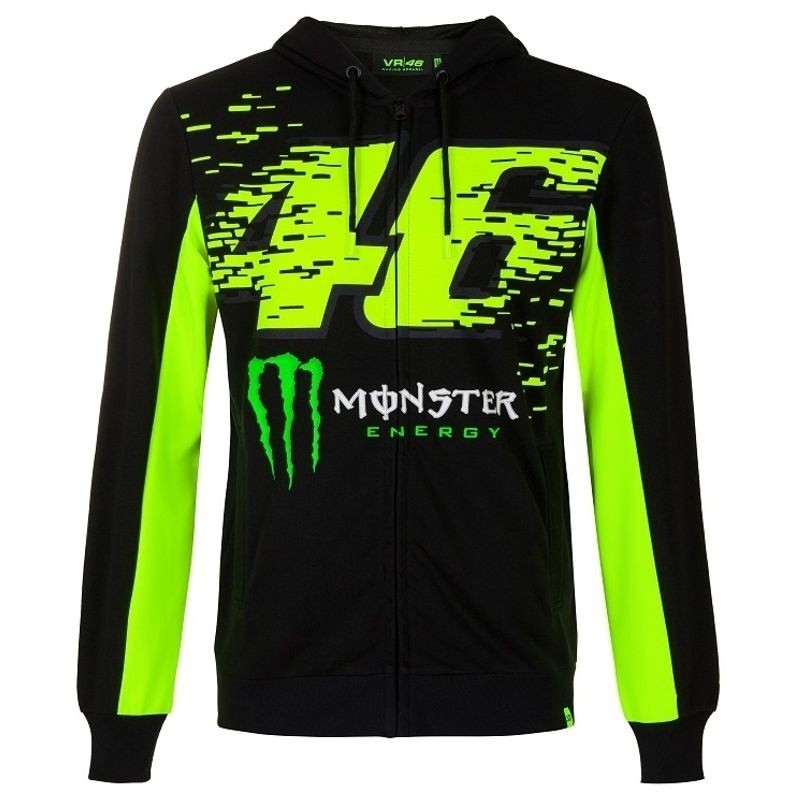 VR46 hombre sudadera con cremallera monza negro VR46 hombre sudadera con cremallera monza negro
