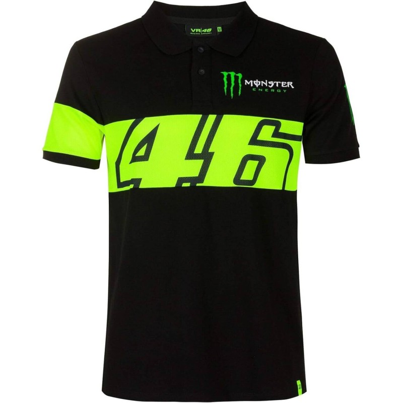 VR46 hombre dual polo negro VR46 hombre dual polo negro