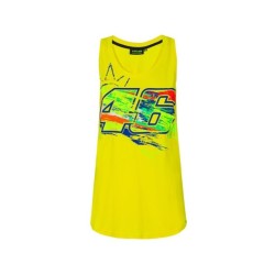 VR46 camiseta sin tirantes para mujer en color amarillo de los test de invierno