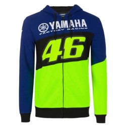 VR46 sudadera de carreras con cremallera y capucha para hombre en color azul