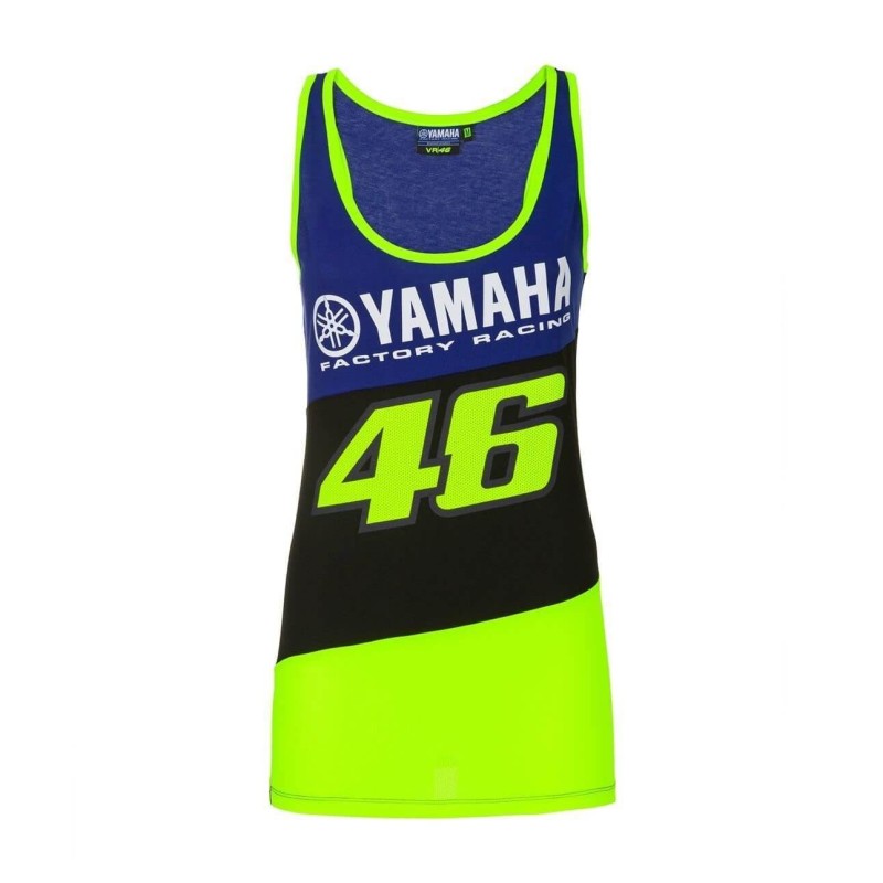 VR46 camiseta sin mangas para mujer en color azul VR46 camiseta sin mangas para mujer en color azul