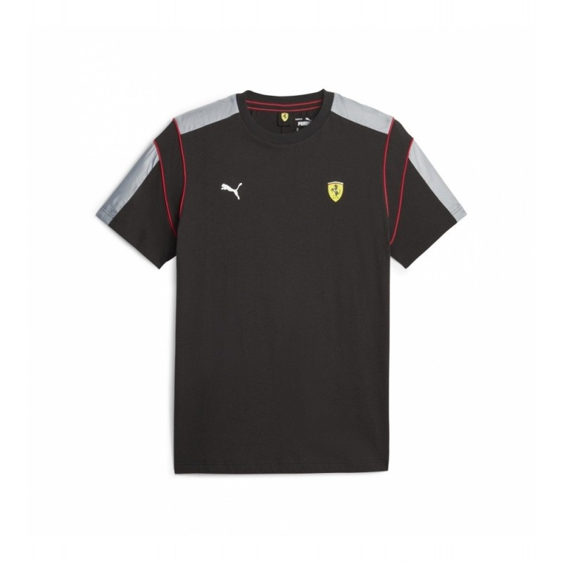 Camiseta Ferrari Race MT7 para hombre negra Camiseta Ferrari Race MT7 para hombre negra
