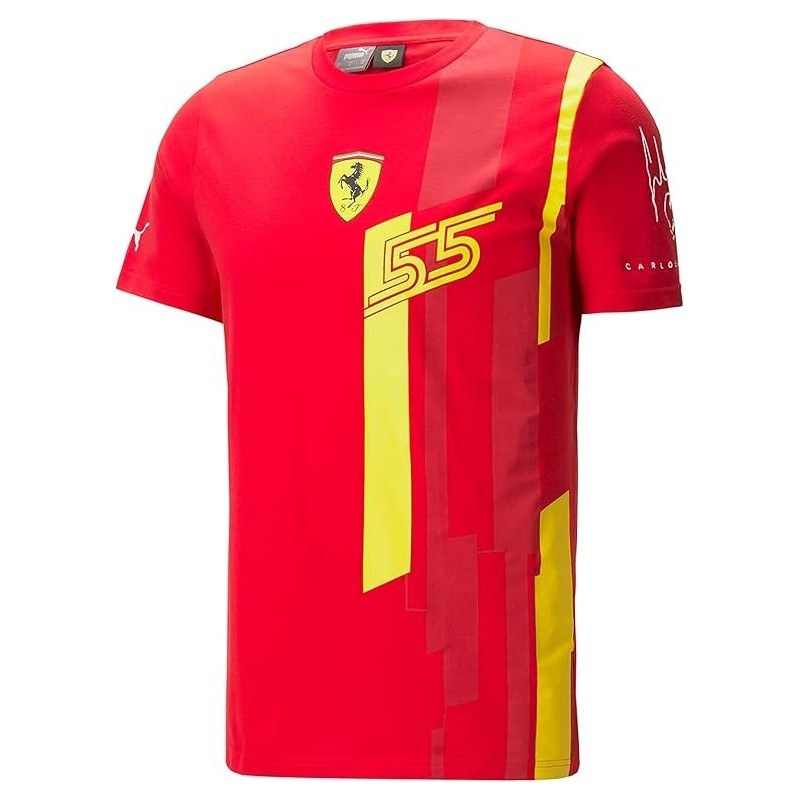 Camiseta edición especial Ferrari RP Sainz para hombre roja Camiseta edición especial Ferrari RP Sainz para hombre roja
