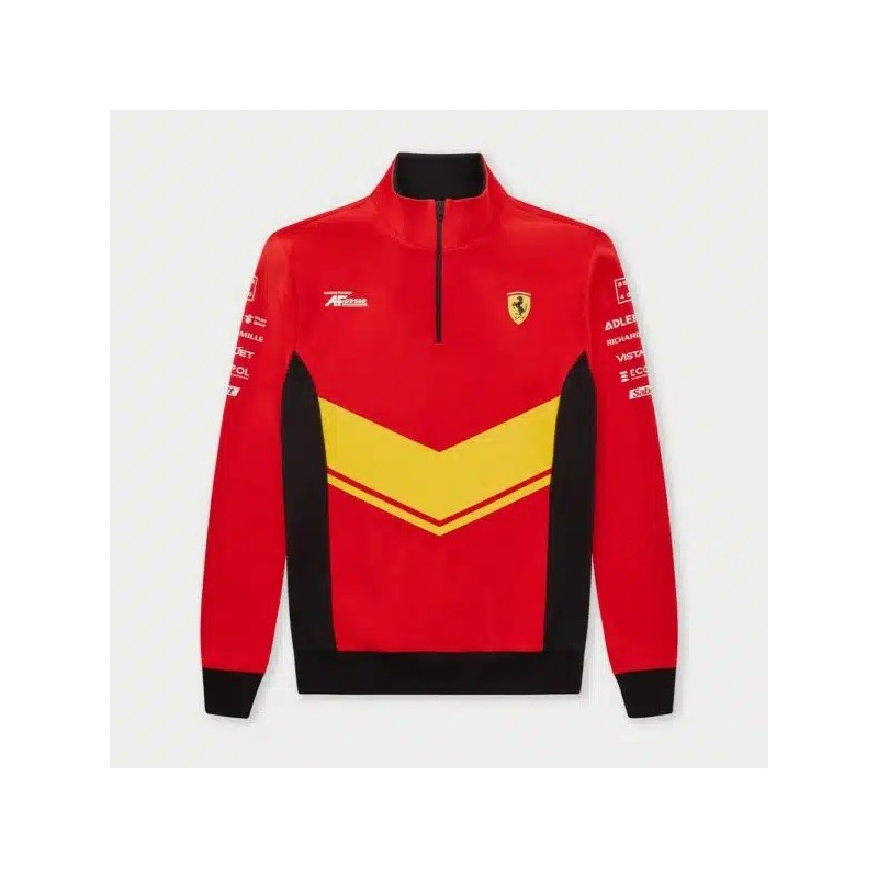 Sudadera con capucha 1/4 Zip Ferrari Hypercar Track roja
