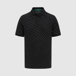 Polo de lunares Mercedes-AMG Petronas F1 para hombre en negro