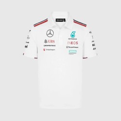 Polo del equipo Mercedes-AMG Petronas F1 para hombre blanco