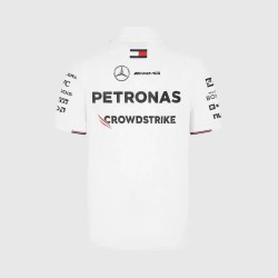 Polo del equipo Mercedes-AMG Petronas F1 para hombre blanco