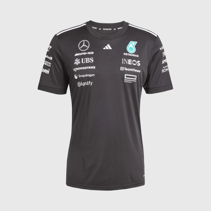 Camiseta de piloto Mercedes-AMG Petronas F1 RP para hombre en negro