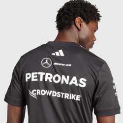 Camiseta de piloto Mercedes-AMG Petronas F1 RP para hombre en negro