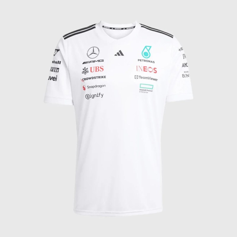 Camiseta de Piloto Mercedes-AMG Petronas F1 RP para Hombre Blanco