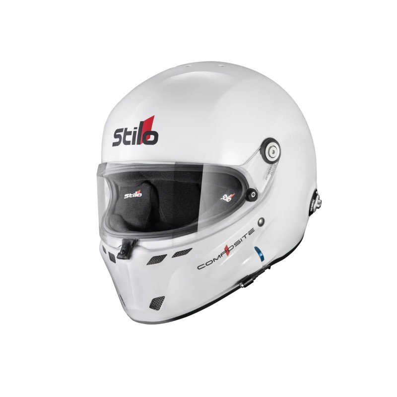 Casco STILO ST6 F Composite Turismo - Snell SA2020 FIA 8859-24 Hans FIA8858-11 - blanco exterior / negro interior