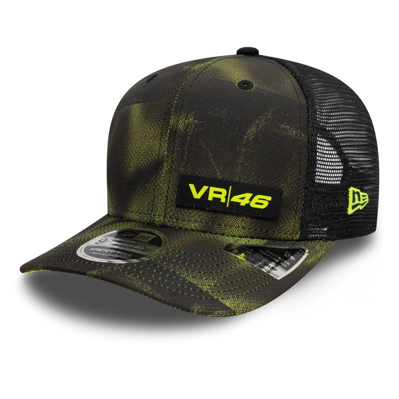Gorra VR46 Newera Halftone AOP 9FIFTY Black