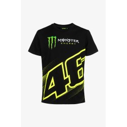 Camiseta VR46 Hombre Monster Dual Negra