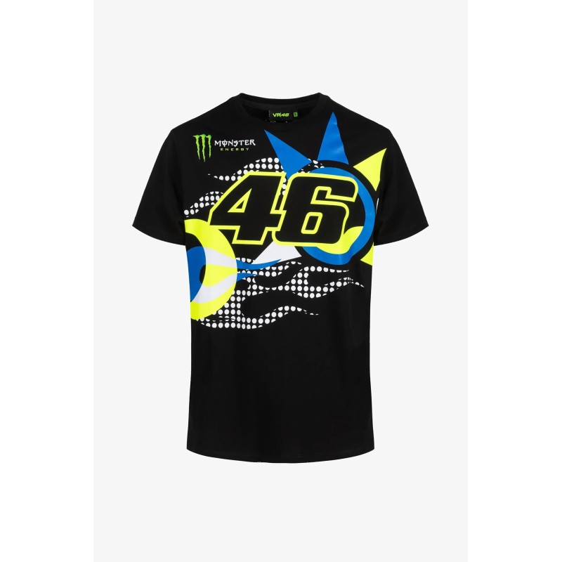 Camiseta VR46 para hombre Monster Dual Negra