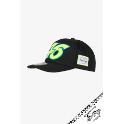 Gorra VR46 Heritage Mid Visor Negra