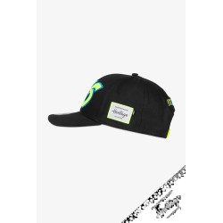 Gorra VR46 Heritage Mid Visor Negra