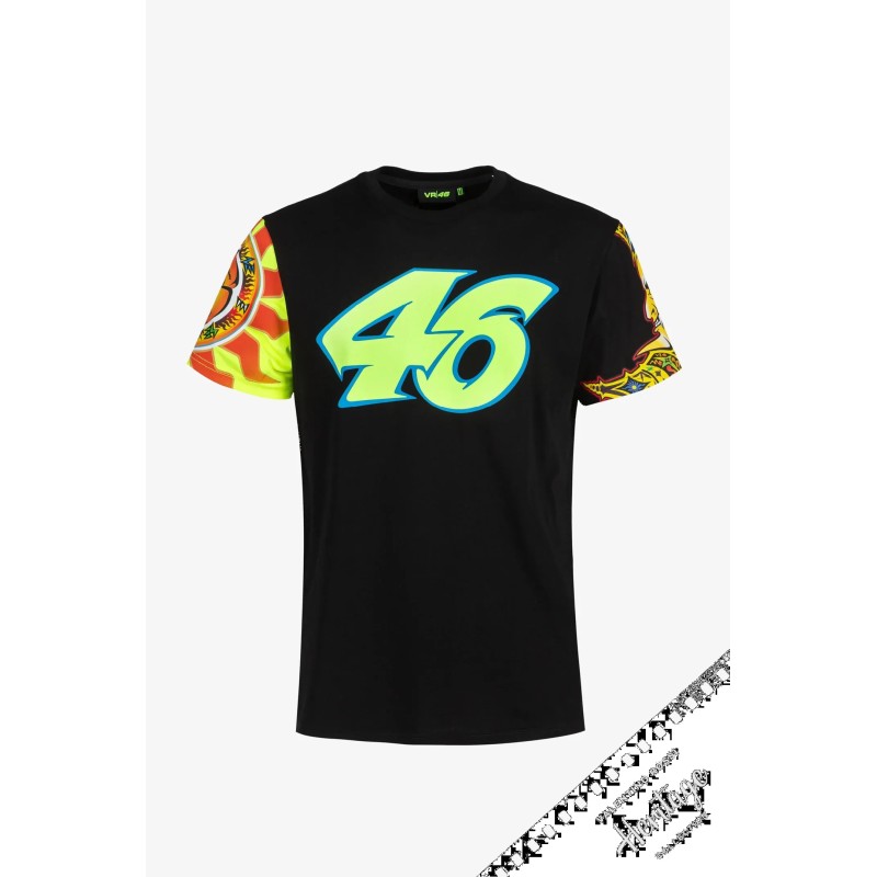 Camiseta VR46 Heritage para Hombre en Negro