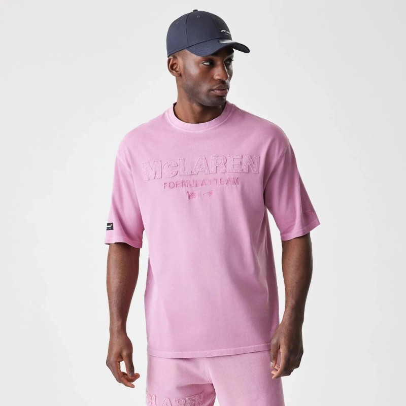 McLaren Newera Mens Washed OS Tee Dark Pink