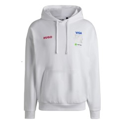 Visa RB Sudadera con capucha para hombre blanco