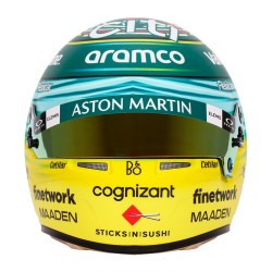 Fernando Alonso 2025 GP Saudi Arabia Mini Hemet Bell escala 1:2