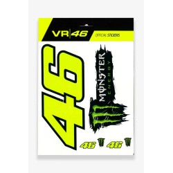 Vr46 Monster Dual Big Stickers Set Multicolor