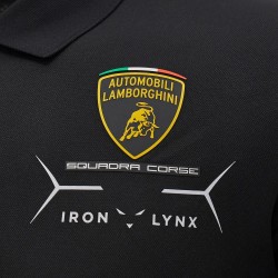 Automobili Lamborghini Squadra Corse Polo Negro Para Hombre
