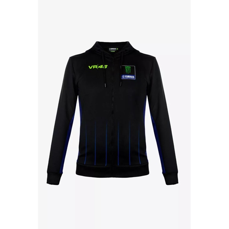 VR46 Sudadera con capucha completa para hombre en negro