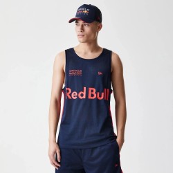 Camiseta sin mangas de malla de baloncesto RBR NEWERA para hombre en azul noche