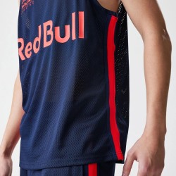 Camiseta sin mangas de malla de baloncesto RBR NEWERA para hombre en azul noche