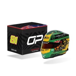 Oscar Piastri 2025 GP Australia Mini Helmet Bell escala 1:2