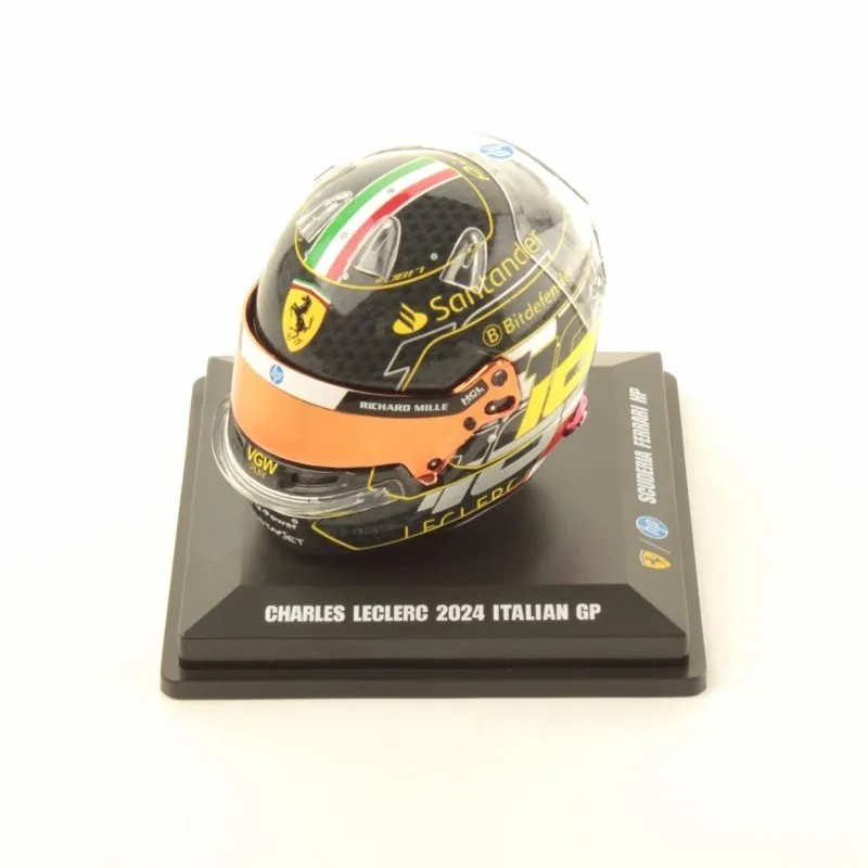 Mini helmet Charles Leclerc Ferrari GP Italia 2024 Winner 1:5